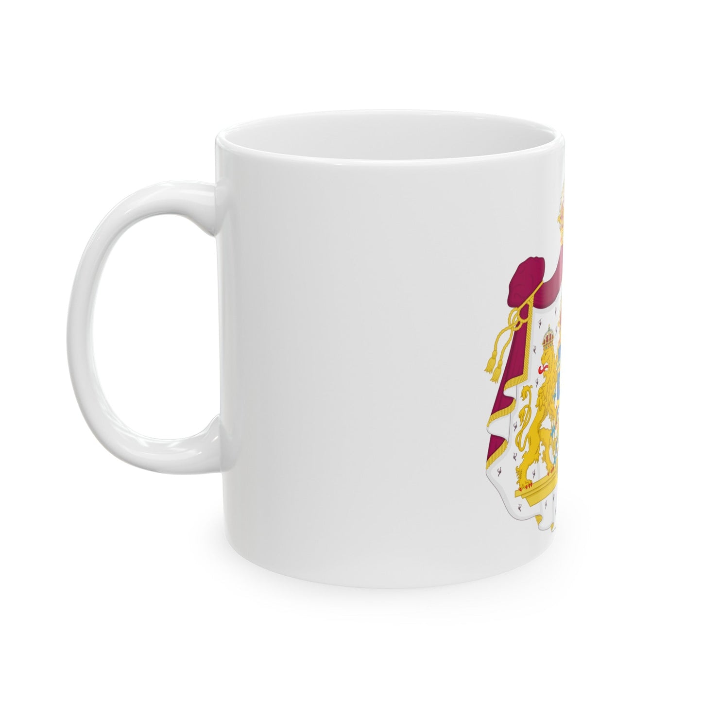 Great coat of arms of Sweden - White Coffee Mug-The Sticker Space