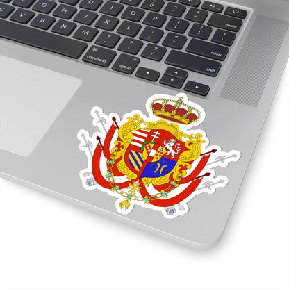 Great coat of arms of the Grand Duchy of Tuscany (Italy) (Coat of Arms) STICKER Vinyl Kiss-Cut Decal - The Sticker Space