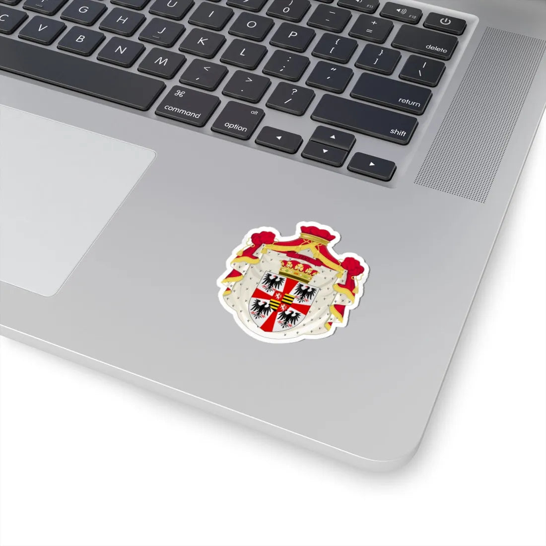 Great coat of arms of the House of Gonzaga post 1530 (Italy) (Coat of Arms) STICKER Vinyl Kiss-Cut Decal - The Sticker Space