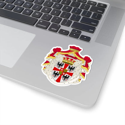 Great coat of arms of the House of Gonzaga post 1530 (Italy) (Coat of Arms) STICKER Vinyl Kiss-Cut Decal - The Sticker Space