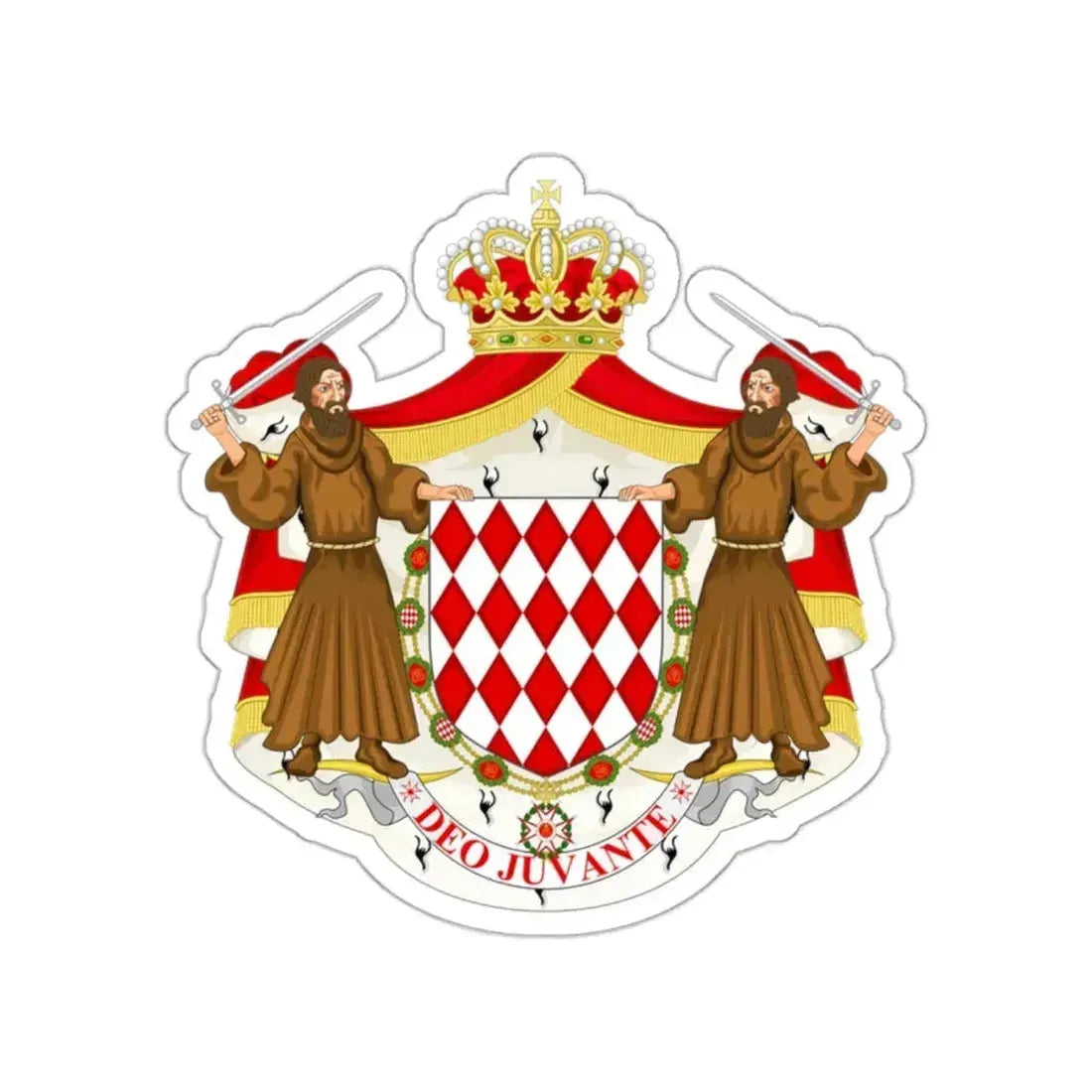Great coat of arms of the house of Grimaldi STICKER Vinyl Die-Cut Decal 2 Inch - The Sticker Space