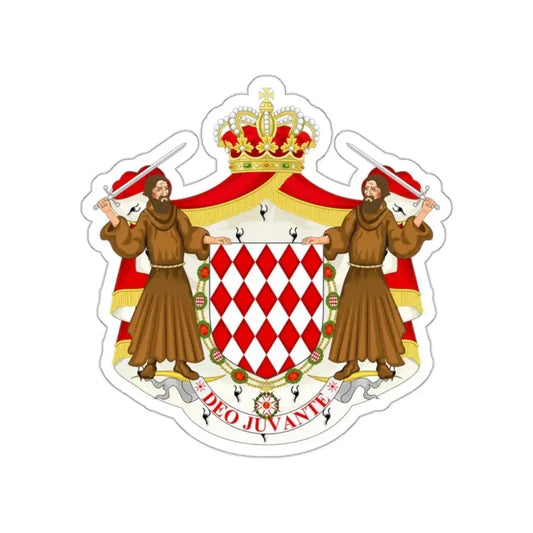 Great coat of arms of the house of Grimaldi STICKER Vinyl Die-Cut Decal 2 Inch - The Sticker Space