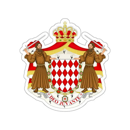 Great coat of arms of the house of Grimaldi STICKER Vinyl Die-Cut Decal 3 Inch - The Sticker Space