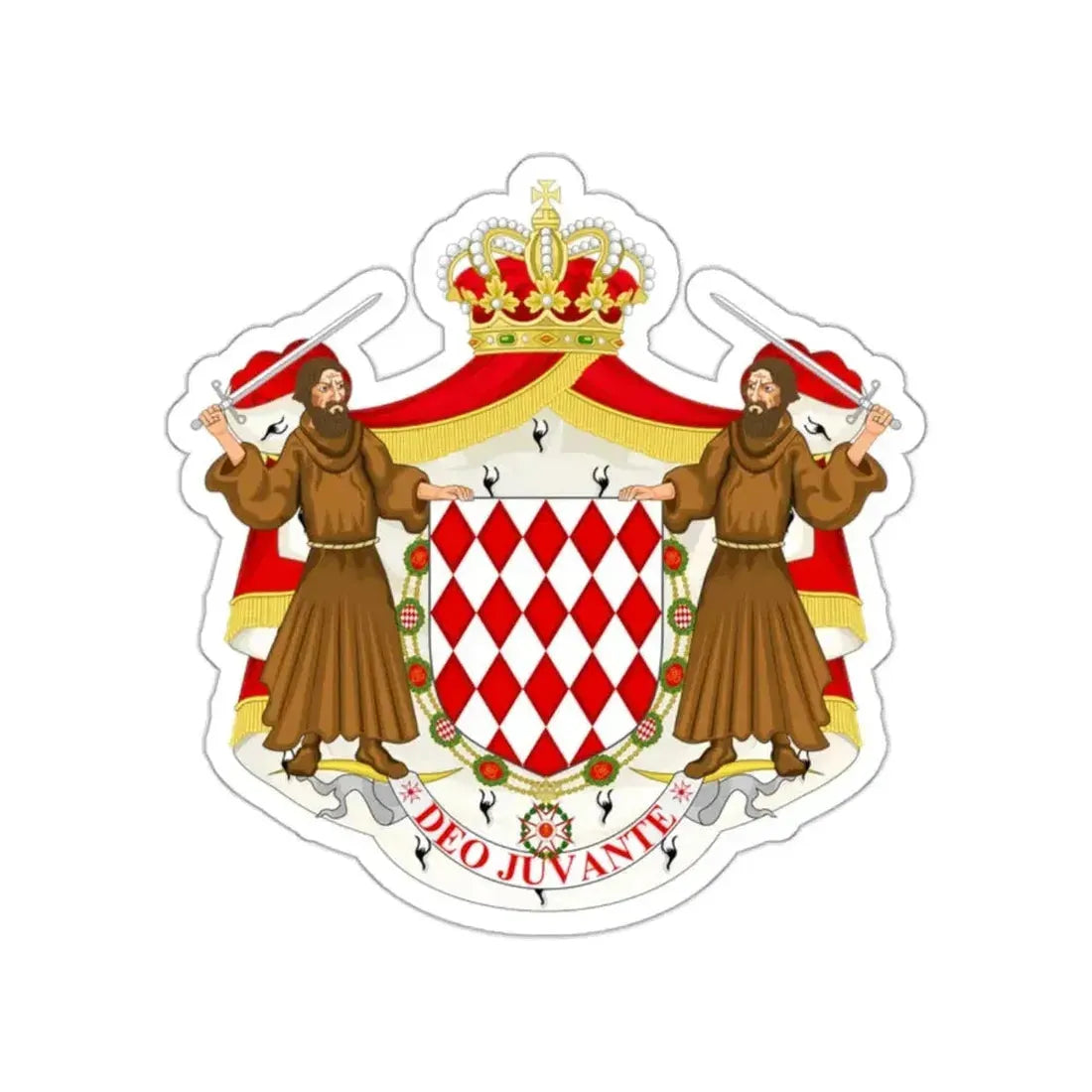Great coat of arms of the house of Grimaldi STICKER Vinyl Die-Cut Decal - The Sticker Space