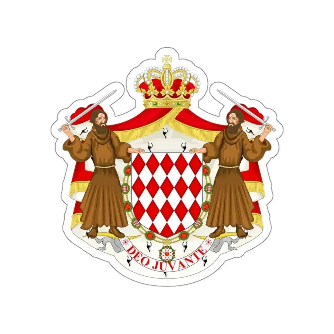 Great coat of arms of the house of Grimaldi STICKER Vinyl Die-Cut Decal - The Sticker Space