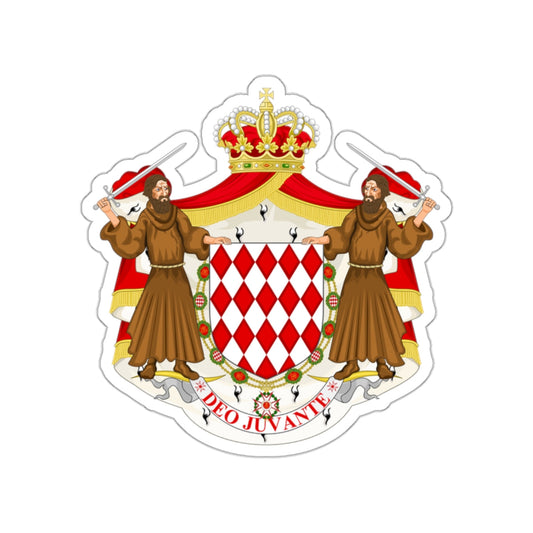 Great coat of arms of the house of Grimaldi STICKER Vinyl Die-Cut Decal-White-The Sticker Space