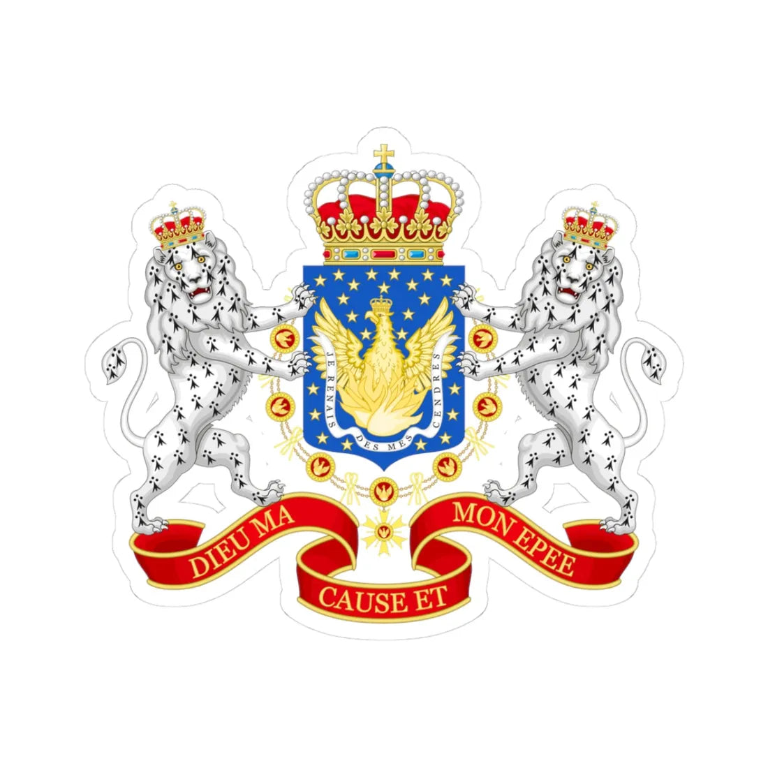 Great Coat of Arms of the Kingdom of Haiti 1811-1820 (Haiti) (Coat of Arms) STICKER Vinyl Kiss-Cut Decal - The Sticker Space