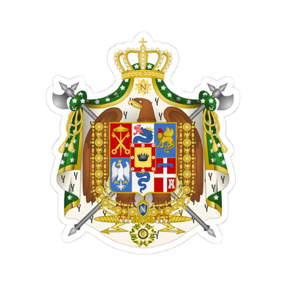 Great Coat of Arms of the Kingdom of Italy 1805-1814 (Italy) (Coat of Arms) STICKER Vinyl Kiss-Cut Decal 4 Inch White - The Sticker Space