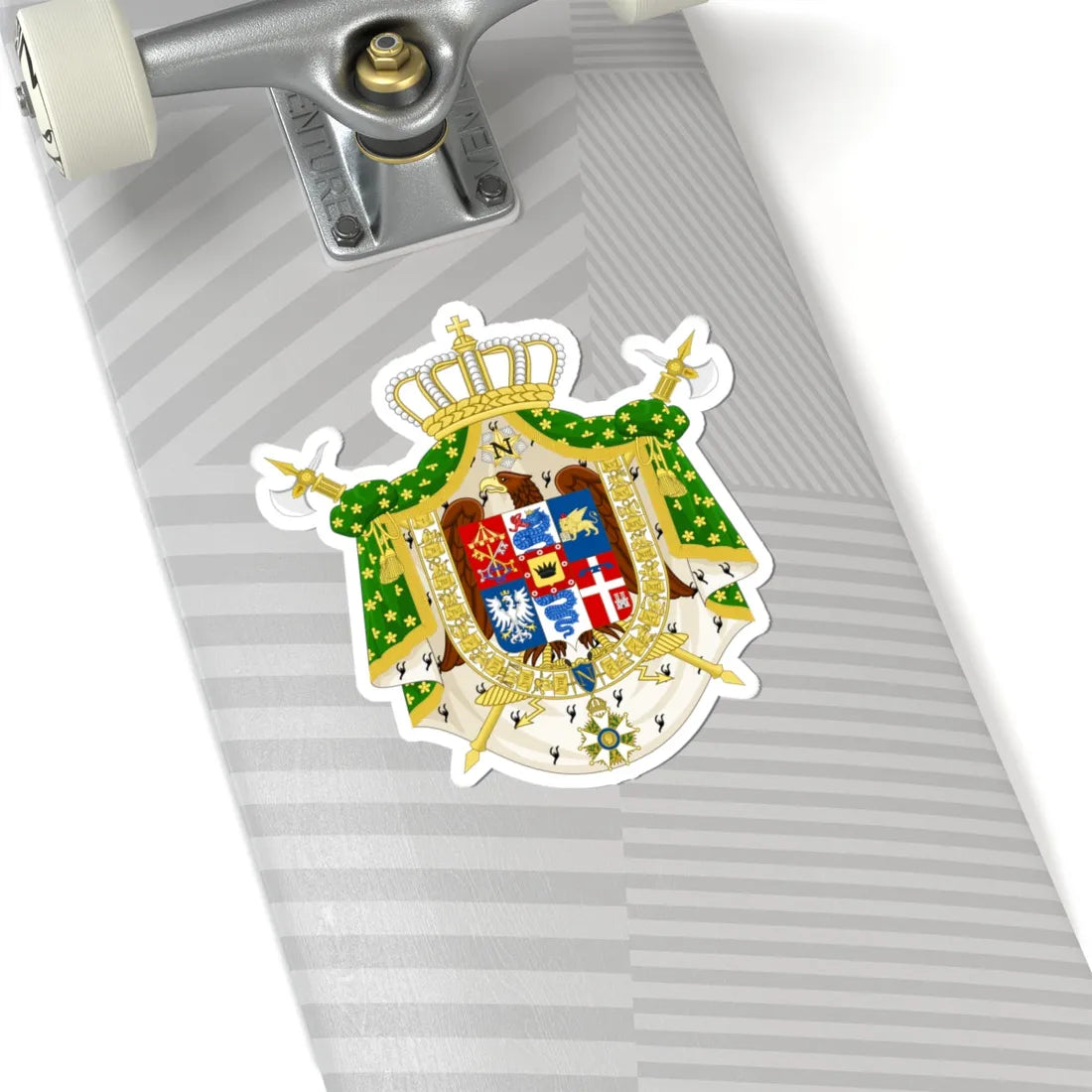 Great Coat of Arms of the Kingdom of Italy Napoleonic (Italy) (Coat of Arms) STICKER Vinyl Kiss-Cut Decal - The Sticker Space