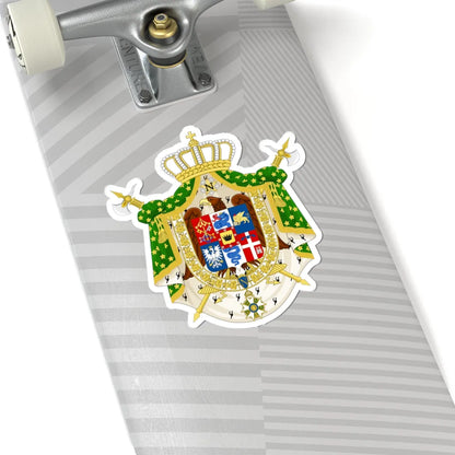Great Coat of Arms of the Kingdom of Italy Napoleonic (Italy) (Coat of Arms) STICKER Vinyl Kiss-Cut Decal - The Sticker Space