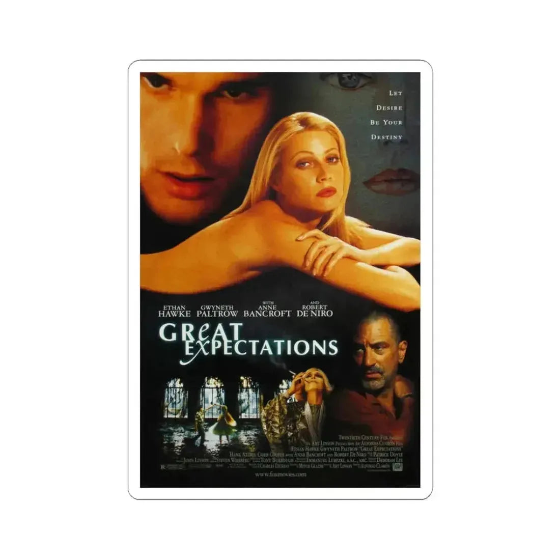 Great Expectations 1998 Movie Poster - STICKER Vinyl Kiss-Cut Decal 3 Inch White - The Sticker Space