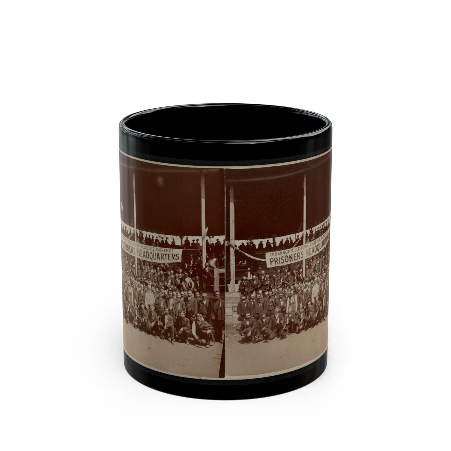 Great Group Of Ex-Union Prisoners (U.S. Civil War) Black Coffee Mug-11oz-The Sticker Space