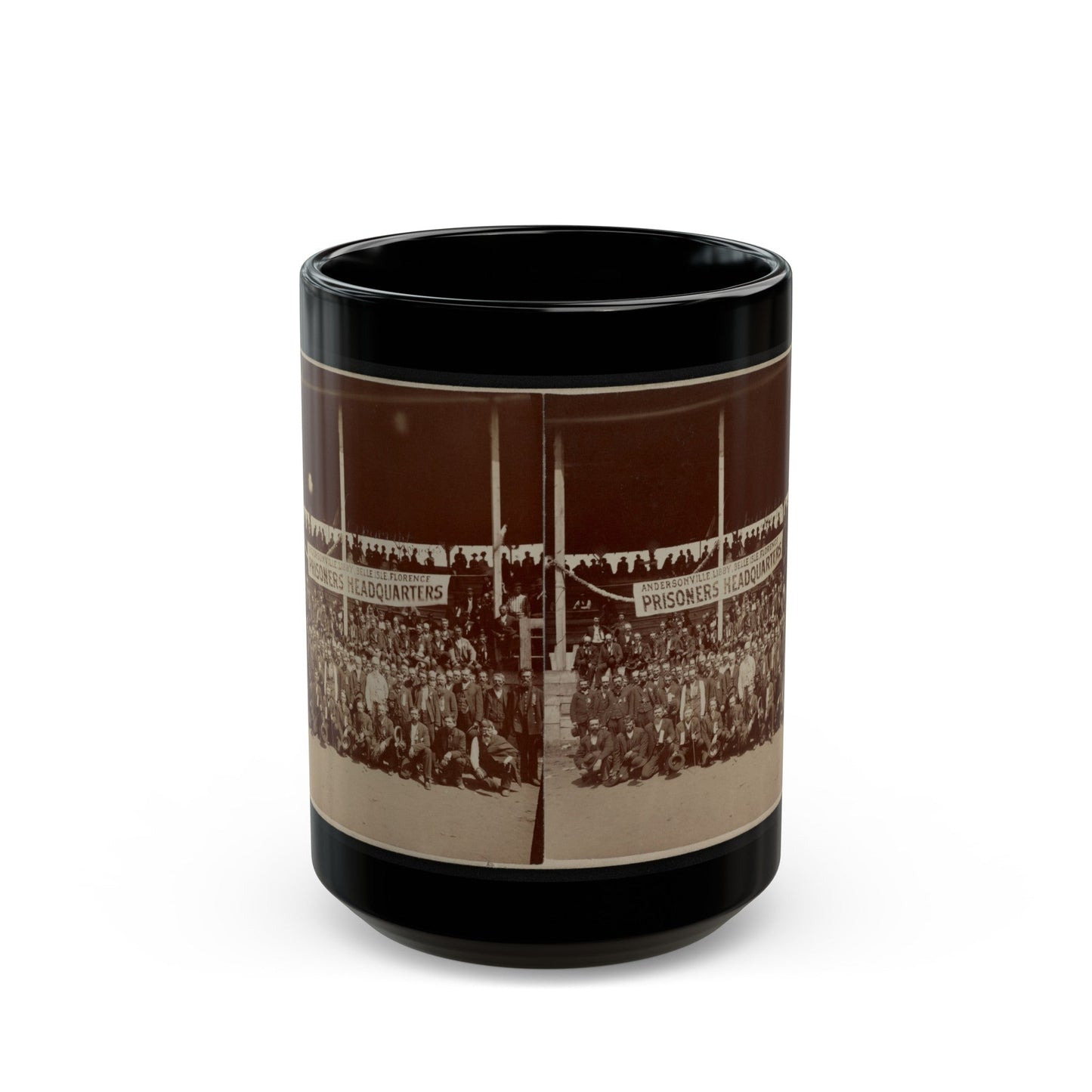 Great Group Of Ex-Union Prisoners (U.S. Civil War) Black Coffee Mug-15oz-The Sticker Space