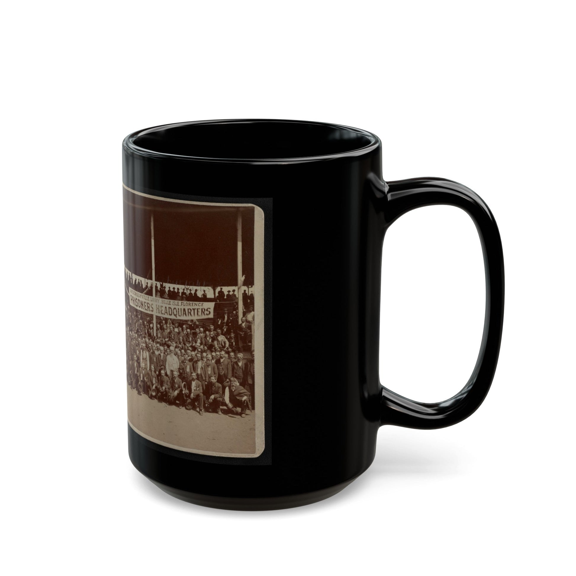 Great Group Of Ex-Union Prisoners (U.S. Civil War) Black Coffee Mug-The Sticker Space