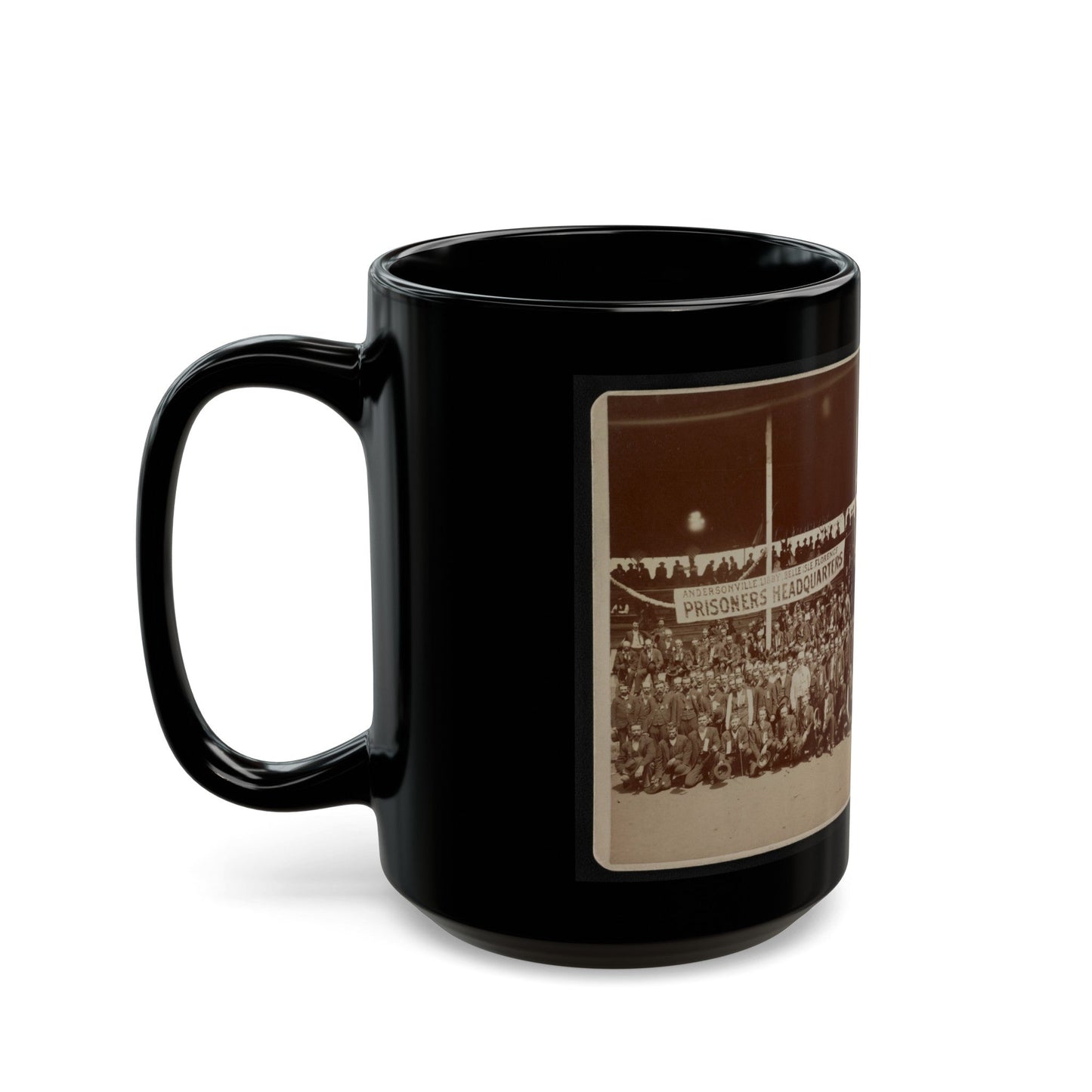 Great Group Of Ex-Union Prisoners (U.S. Civil War) Black Coffee Mug-The Sticker Space