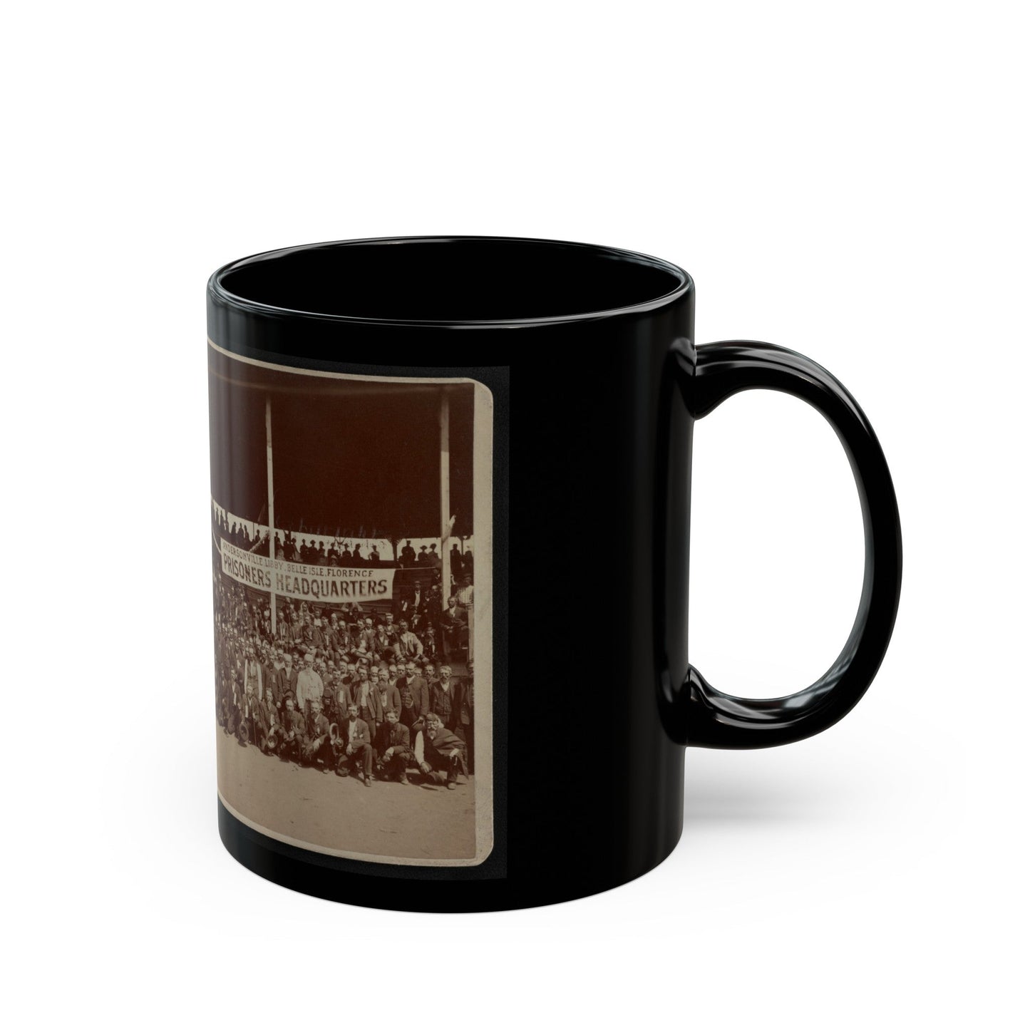 Great Group Of Ex-Union Prisoners (U.S. Civil War) Black Coffee Mug-The Sticker Space