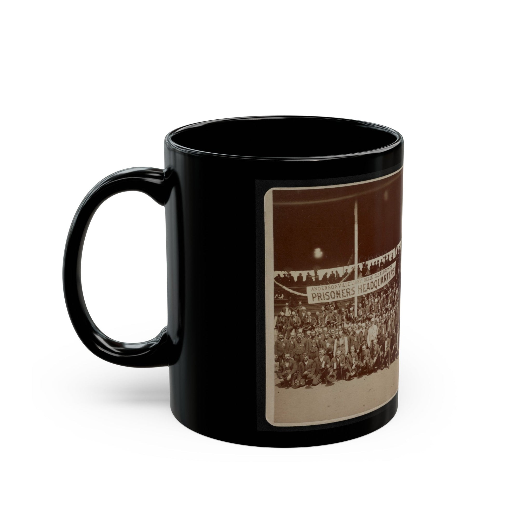 Great Group Of Ex-Union Prisoners (U.S. Civil War) Black Coffee Mug-The Sticker Space