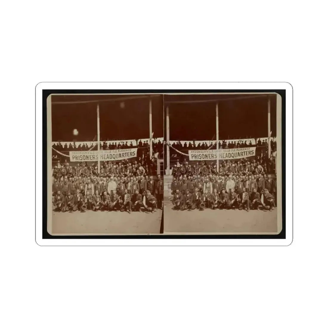 Great Group of Ex-Union Prisoners (U.S. Civil War) STICKER Vinyl Kiss-Cut Decal 3 Inch White - The Sticker Space