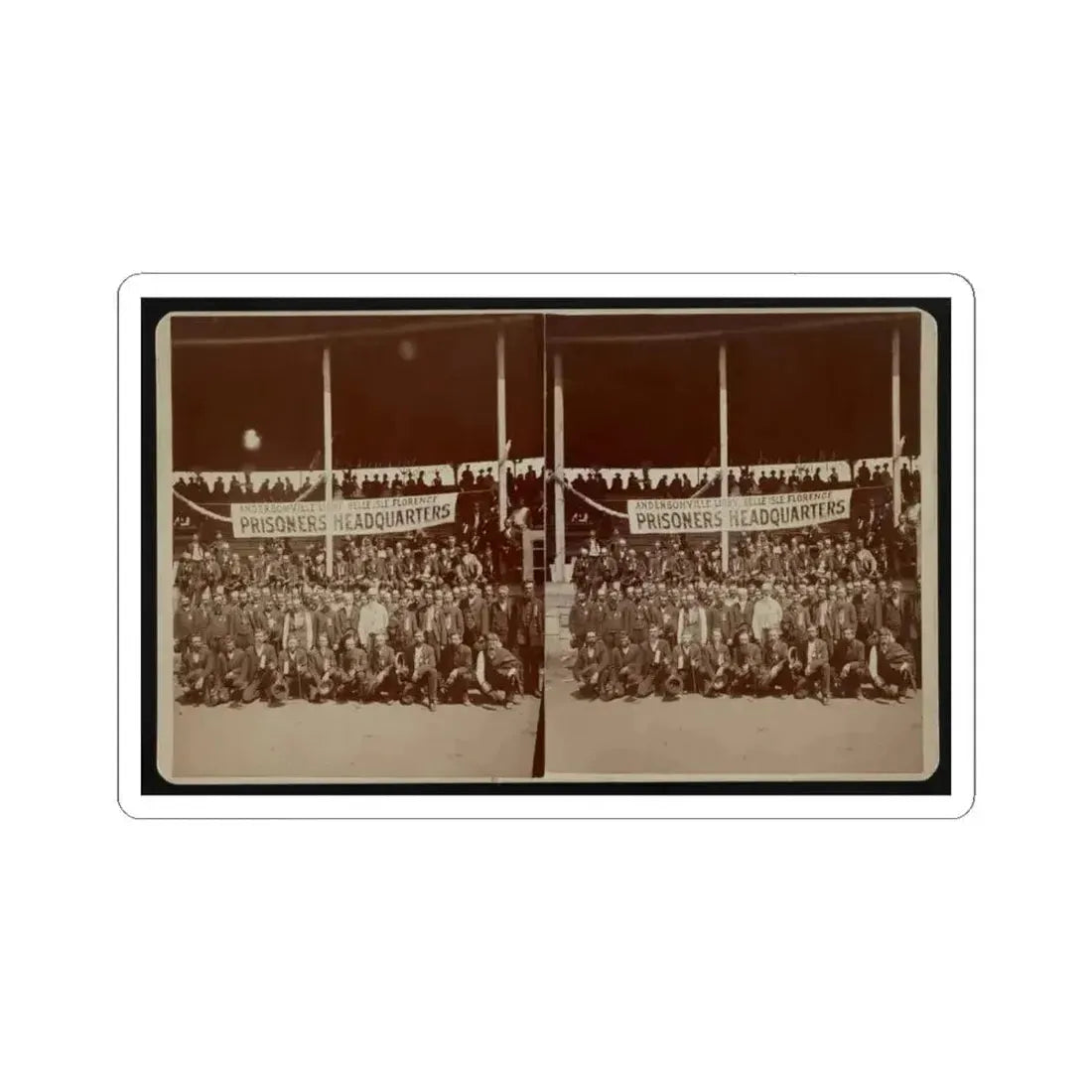 Great Group of Ex-Union Prisoners (U.S. Civil War) STICKER Vinyl Kiss-Cut Decal 4 Inch White - The Sticker Space