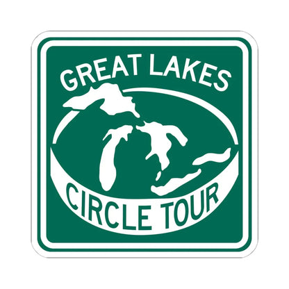Great Lakes Circle Tour (Ohio) (Road Sign) STICKER Vinyl Kiss-Cut Decal 6 Inch White - The Sticker Space
