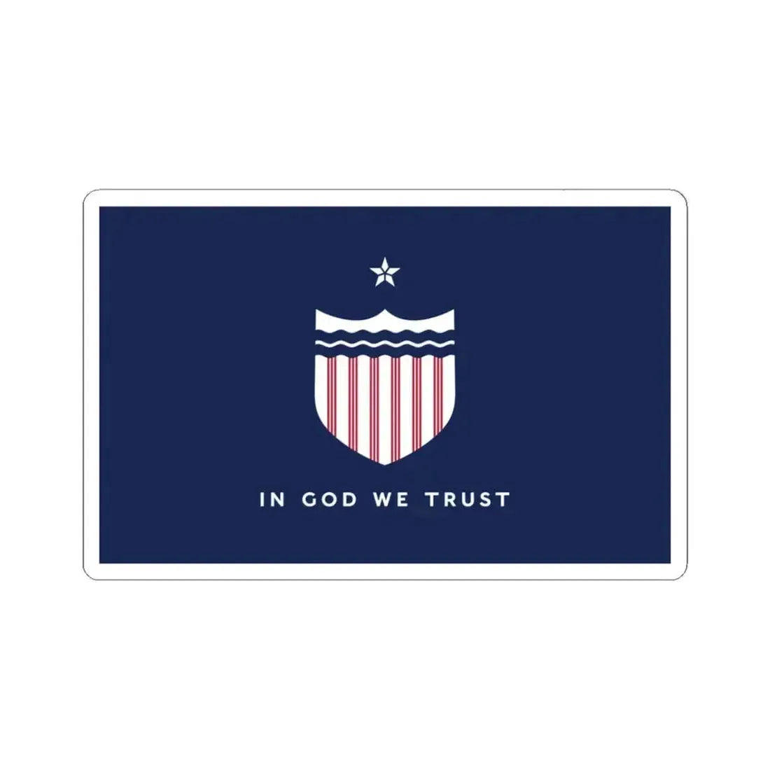 Great River flag of Mississippi (United States) STICKER Vinyl Kiss-Cut Decal 3 Inch White - The Sticker Space