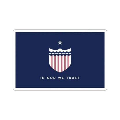 Great River flag of Mississippi (United States) STICKER Vinyl Kiss-Cut Decal 3 Inch White - The Sticker Space