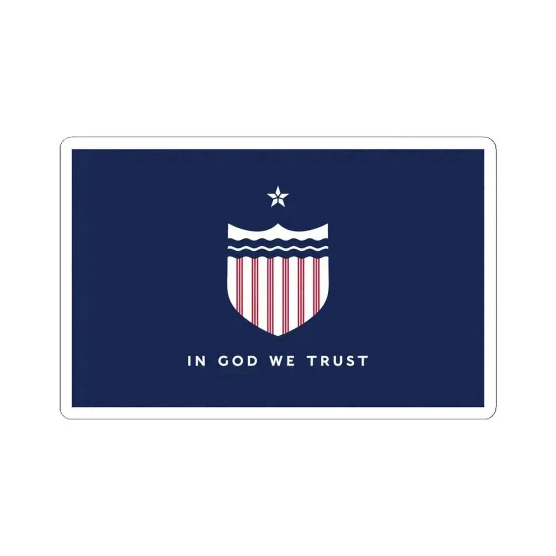 Great River flag of Mississippi (United States) STICKER Vinyl Kiss-Cut Decal 4 Inch White - The Sticker Space