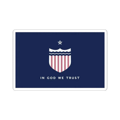 Great River flag of Mississippi (United States) STICKER Vinyl Kiss-Cut Decal 4 Inch White - The Sticker Space