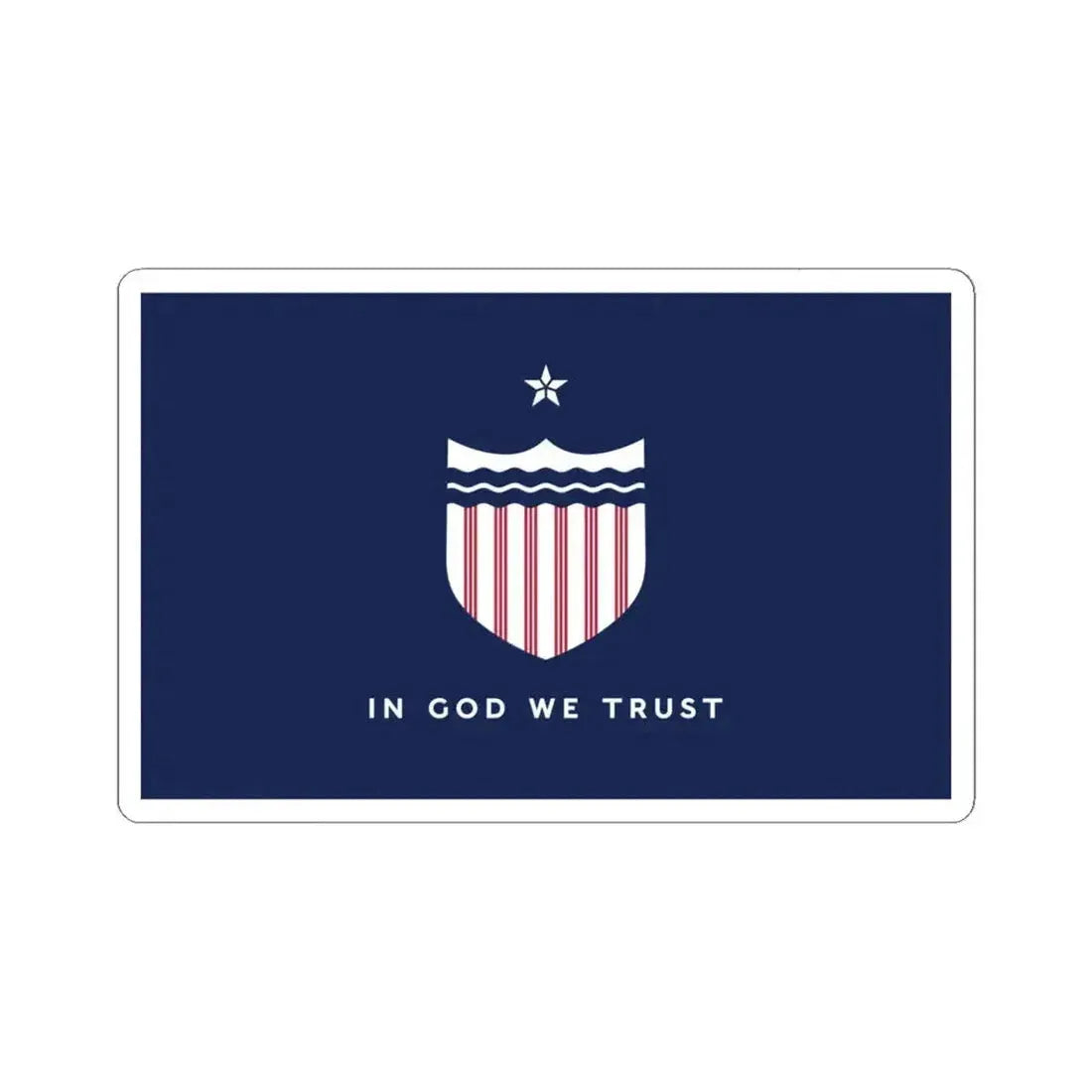 Great River flag of Mississippi (United States) STICKER Vinyl Kiss-Cut Decal 6 Inch White - The Sticker Space