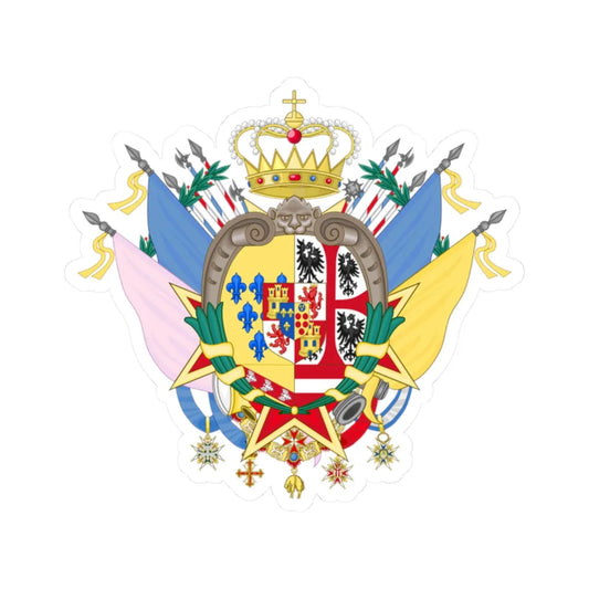 Great Royal Coat of Arms of Etruria (Italy) (Coat of Arms) STICKER Vinyl Kiss-Cut Decal 2 Inch White - The Sticker Space
