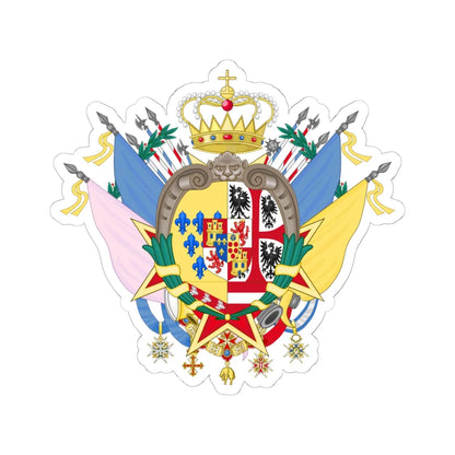 Great Royal Coat of Arms of Etruria (Italy) (Coat of Arms) STICKER Vinyl Kiss-Cut Decal 6 Inch White - The Sticker Space