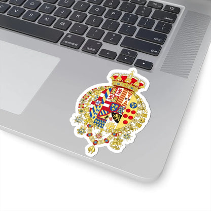 Great Royal Coat of Arms of the Two Sicilies (Italy) (Coat of Arms) STICKER Vinyl Kiss-Cut Decal - The Sticker Space
