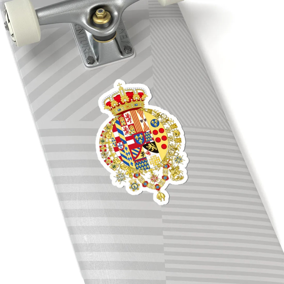 Great Royal Coat of Arms of the Two Sicilies (Italy) (Coat of Arms) STICKER Vinyl Kiss-Cut Decal - The Sticker Space
