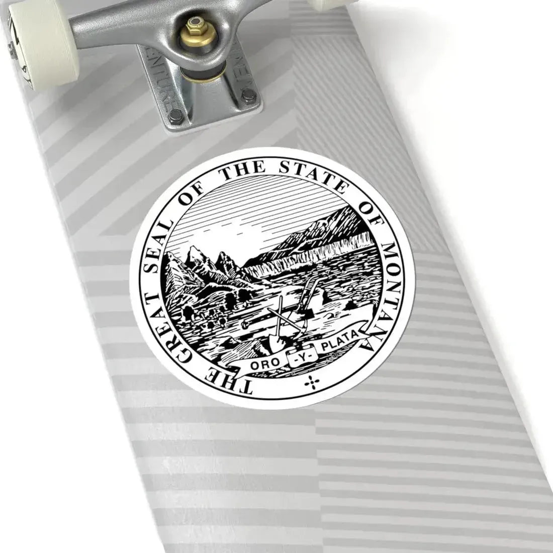Great Seal of Montana Black and White (United States) STICKER Vinyl Kiss-Cut Decal - The Sticker Space