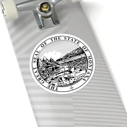 Great Seal of Montana Black and White (United States) STICKER Vinyl Kiss-Cut Decal - The Sticker Space