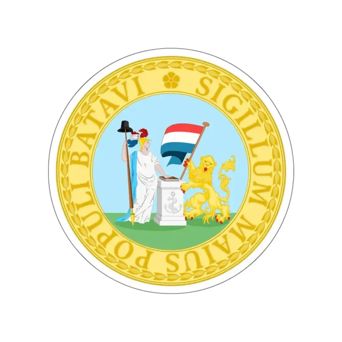 Great Seal of the Batavian Republic (1796) STICKER Vinyl Die-Cut Decal - The Sticker Space