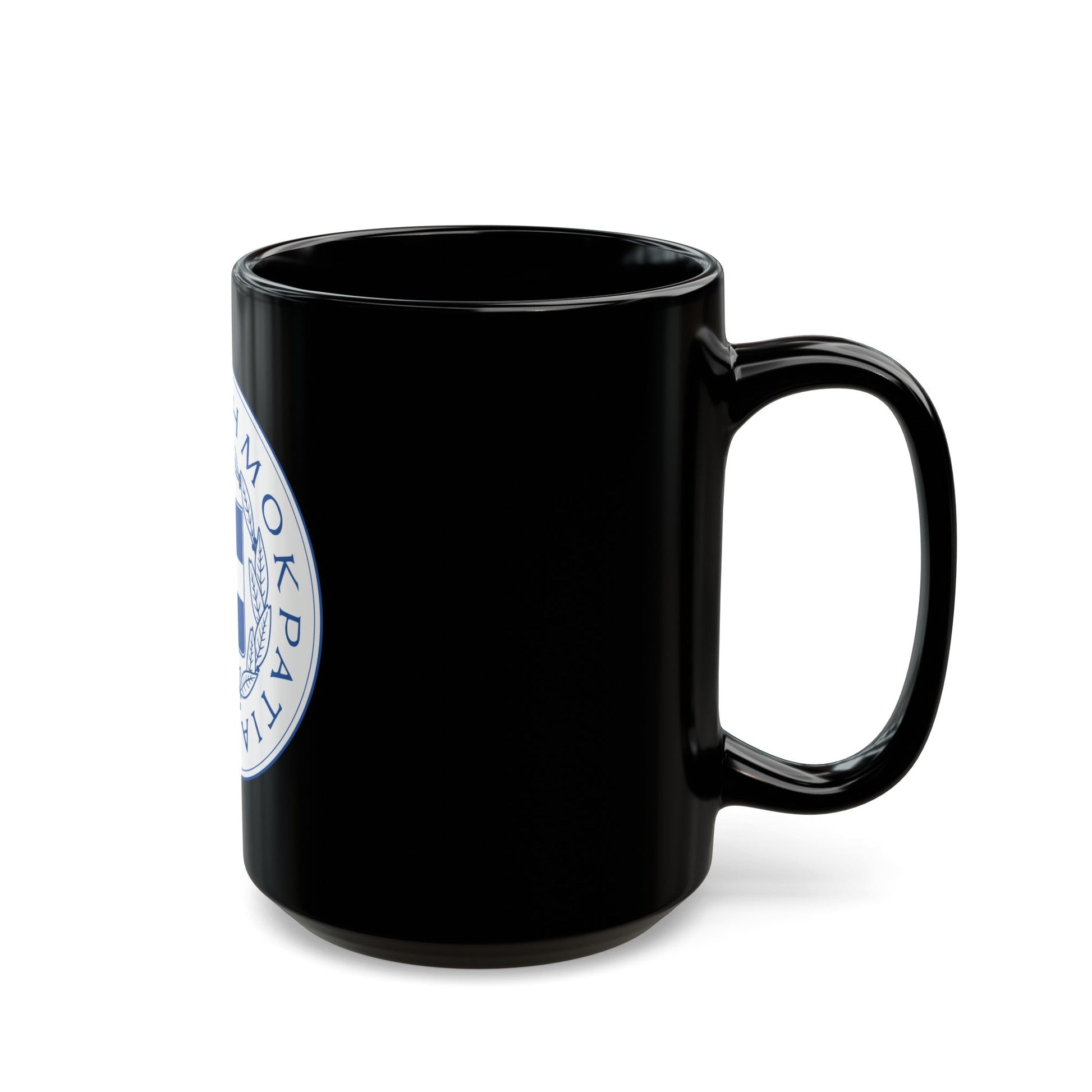 Great Seal of the State (Greece) - Black Coffee Mug-The Sticker Space