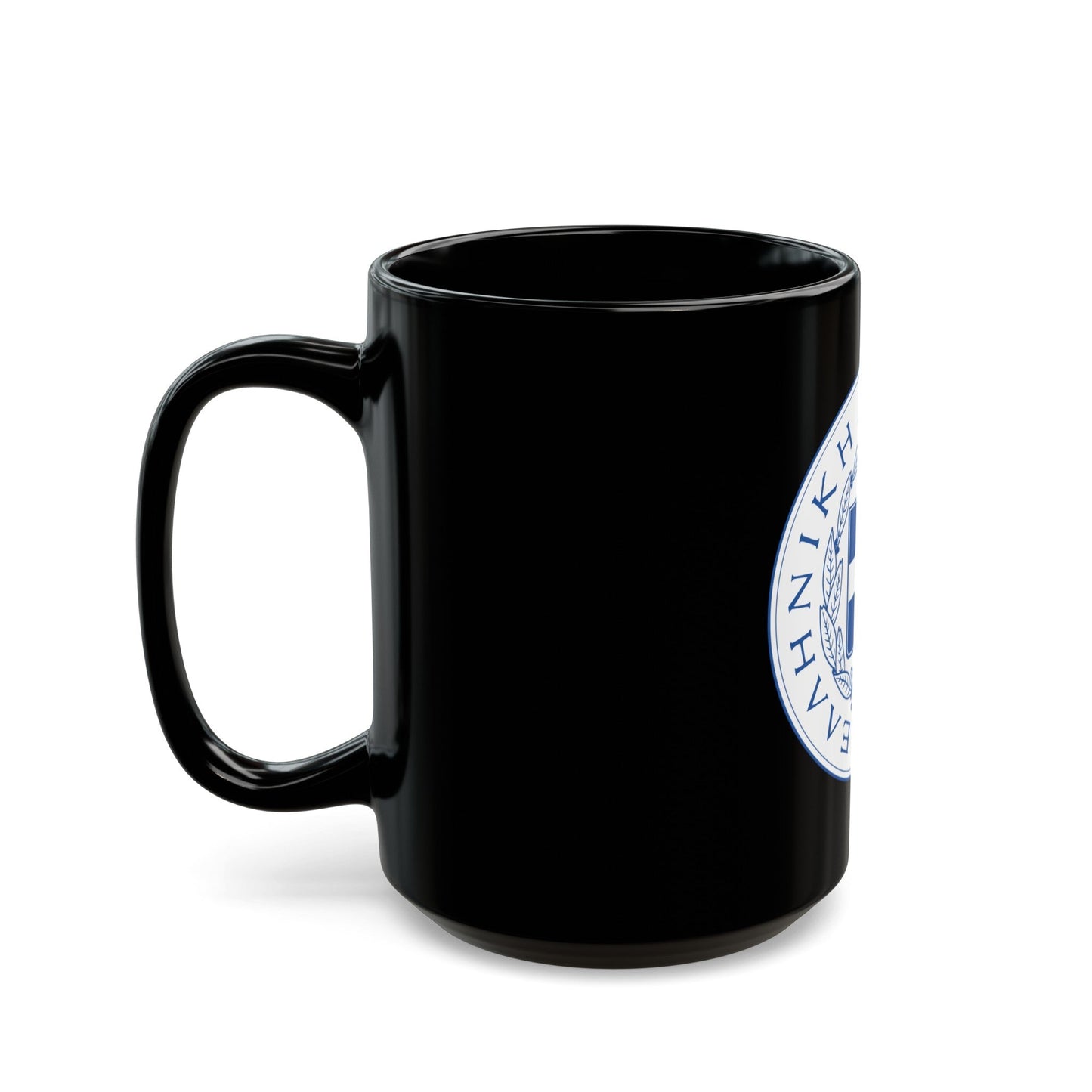 Great Seal of the State (Greece) - Black Coffee Mug-The Sticker Space