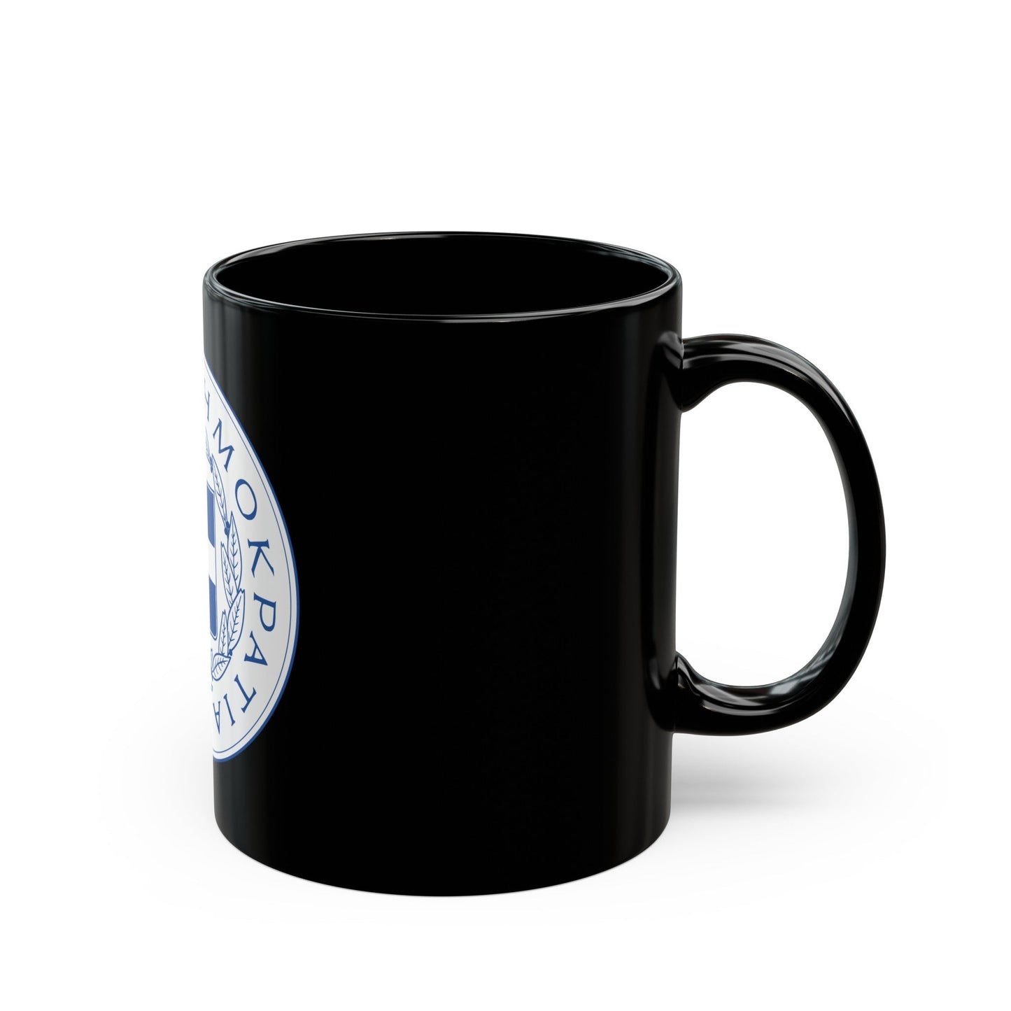 Great Seal of the State (Greece) - Black Coffee Mug-The Sticker Space