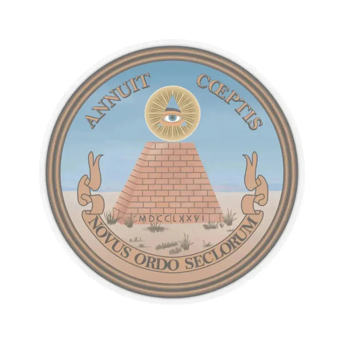 Great Seal of the United States - STICKER Vinyl Kiss-Cut Decal 2 Inch Transparent - The Sticker Space