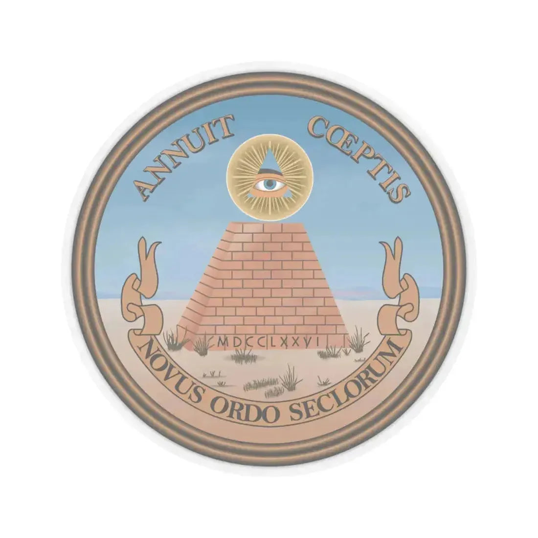 Great Seal of the United States - STICKER Vinyl Kiss-Cut Decal 4 Inch Transparent - The Sticker Space