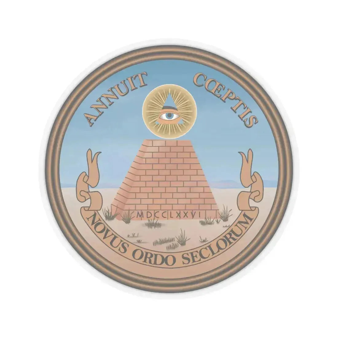 Great Seal of the United States - STICKER Vinyl Kiss-Cut Decal 6 Inch Transparent - The Sticker Space