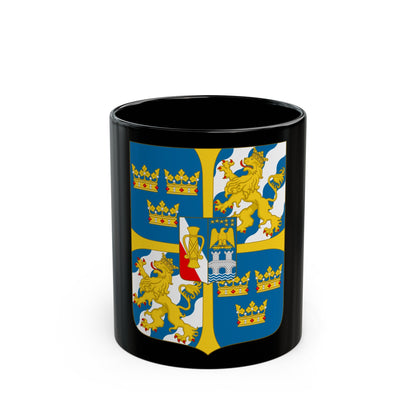 Great shield of arms of Sweden - Black Coffee Mug-11oz-The Sticker Space