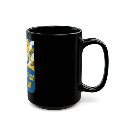 Great shield of arms of Sweden - Black Coffee Mug-The Sticker Space