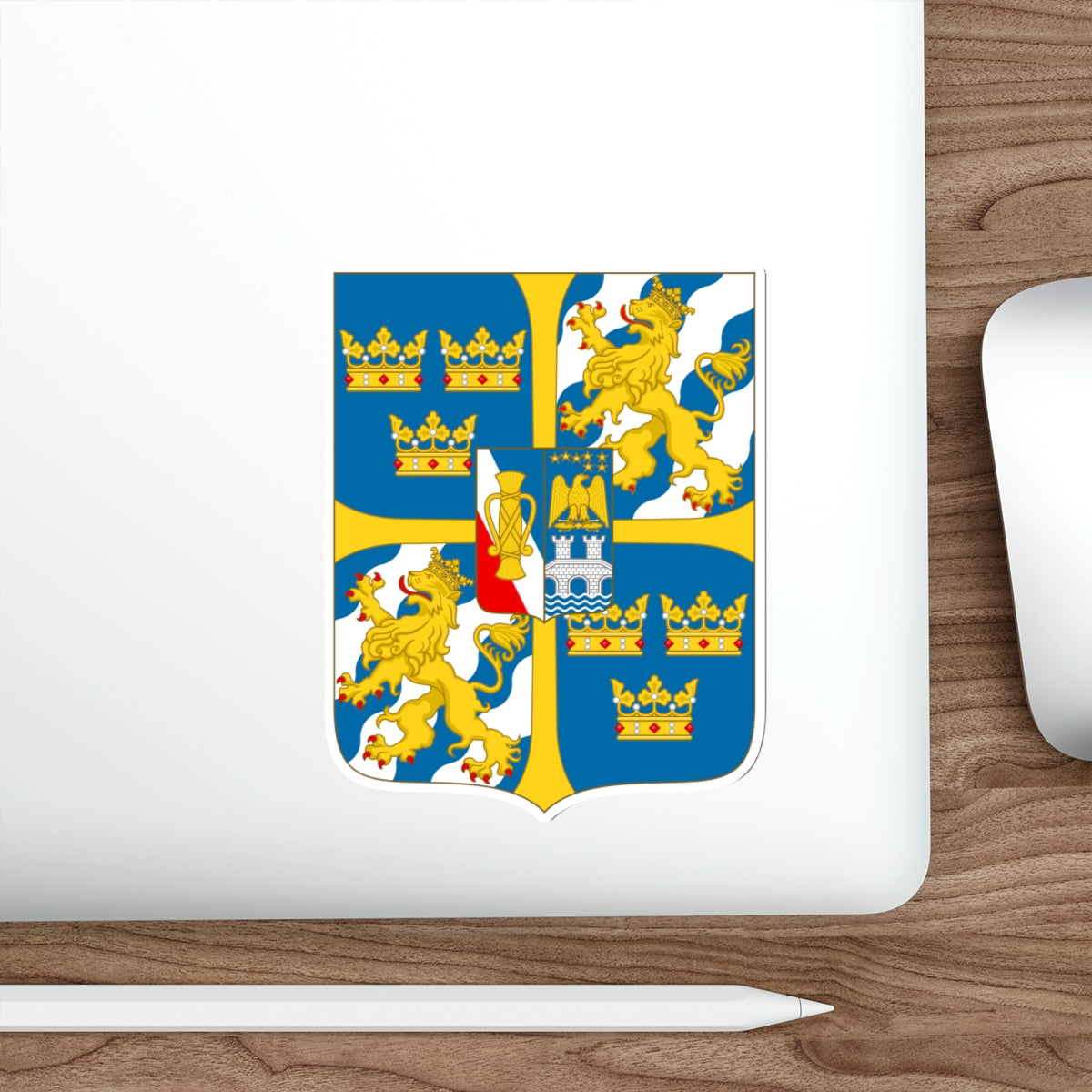 Great shield of arms of Sweden STICKER Vinyl Die-Cut Decal-The Sticker Space