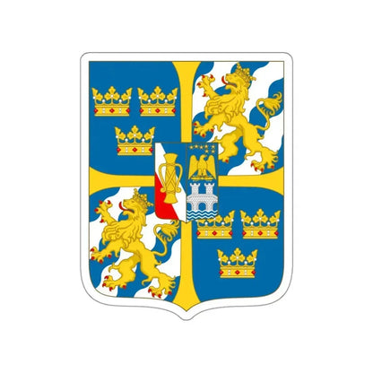 Great shield of arms of Sweden STICKER Vinyl Die-Cut Decal 3 Inch - The Sticker Space
