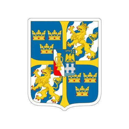 Great shield of arms of Sweden STICKER Vinyl Die-Cut Decal 6 Inch - The Sticker Space