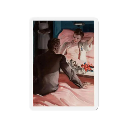 Great Son, Cosmopolitan Magazine Interior Story Illustration, December 1944 (Magazine Illustration) Refrigerator Magnet 3 Inch Die-Cut - The Sticker Space