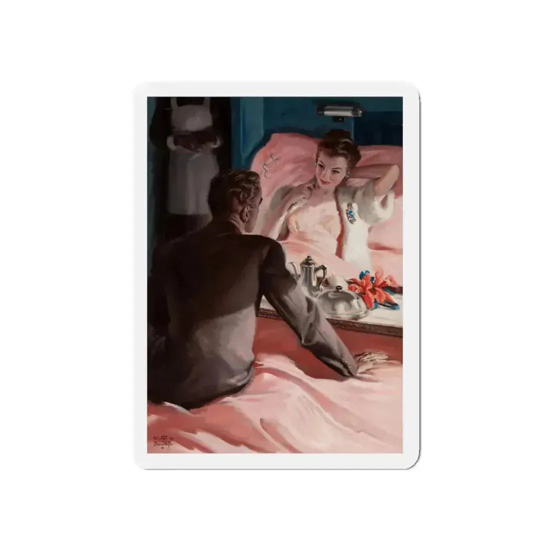 Great Son, Cosmopolitan Magazine Interior Story Illustration, December 1944 (Magazine Illustration) Refrigerator Magnet - The Sticker Space