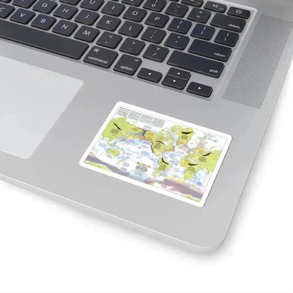Great Whales, Migration and Range (1976) (Map) STICKER Vinyl Kiss-Cut Decal - The Sticker Space